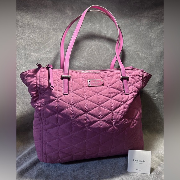 kate spade Handbags - Kate Spade Wilson Road Quilted Talya Tote Bag in Ruffled Pansy Pink